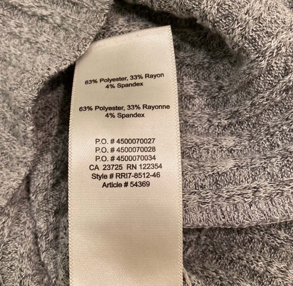 Wilfred Free Ribbed Long Sleeve Turtleneck Sweater Dress Gray Medium - Picture 4 of 9